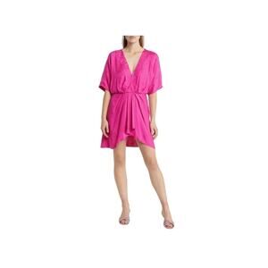 BTFL LIFE Nordstrom Pink Floral Jacquard Dolman Sleeve Mini Dress Womens Small